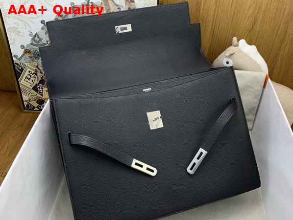 Hermes Kelly Depeches 36 Briefcase in Black Togo Leather Replica