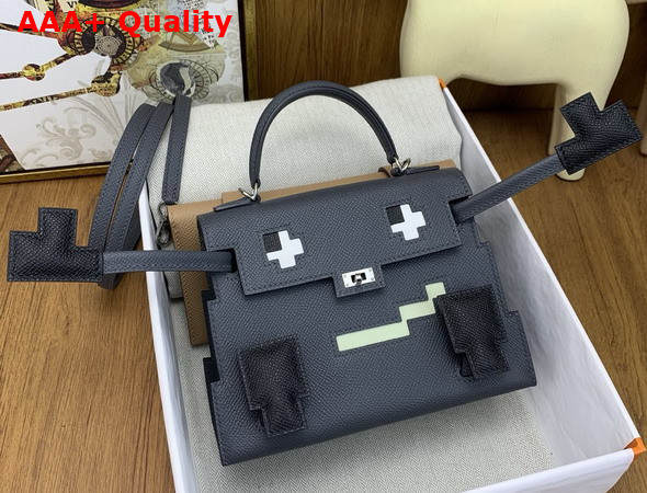 Hermes Kelly Doll Picto Black Epsom Leather Replica