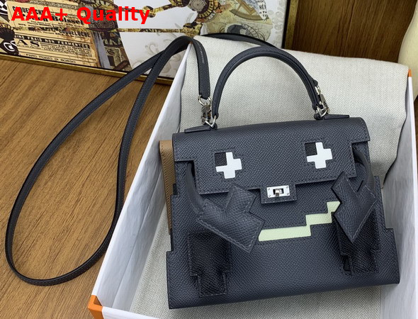Hermes Kelly Doll Picto Black Epsom Leather Replica