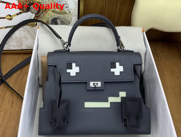 Hermes Kelly Doll Picto Black Epsom Leather Replica