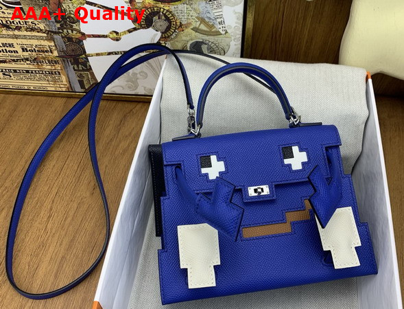 Hermes Kelly Doll Picto Blue Epsom Leather Replica