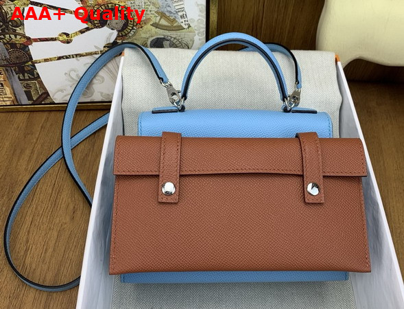 Hermes Kelly Doll Picto Candy Blue Epsom Leather Replica
