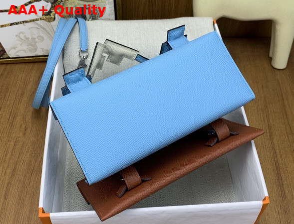 Hermes Kelly Doll Picto Candy Blue Epsom Leather Replica