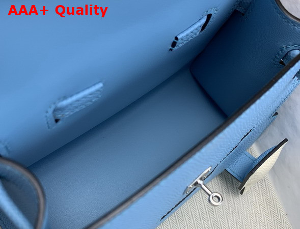 Hermes Kelly Doll Picto Candy Blue Epsom Leather Replica