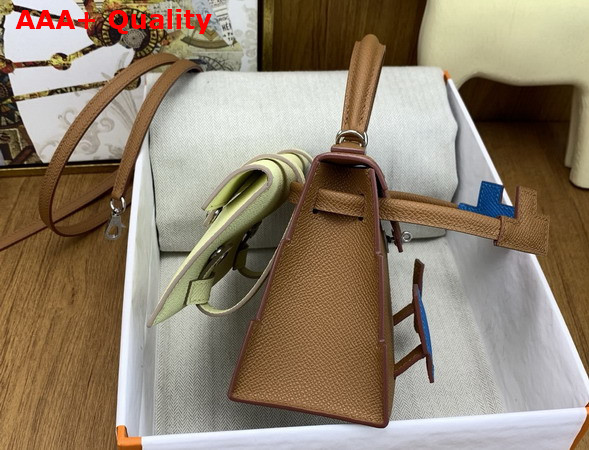 Hermes Kelly Doll Picto Gold Brown Epsom Leather Replica
