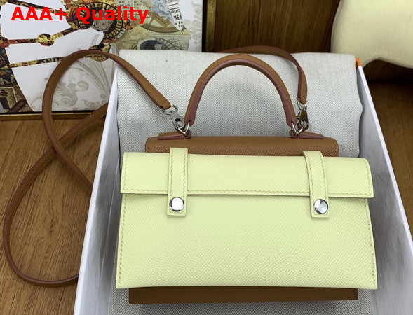 Hermes Kelly Doll Picto Gold Brown Epsom Leather Replica