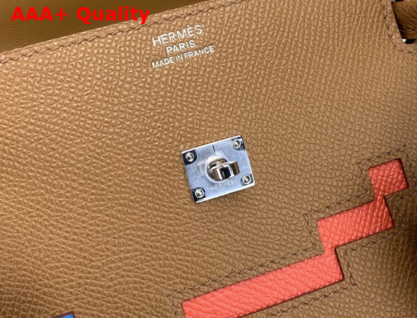 Hermes Kelly Doll Picto Gold Brown Epsom Leather Replica