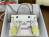 Hermes Kelly Doll Picto Milk White Epsom Leather Replica