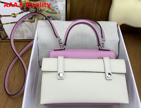 Hermes Kelly Doll Picto Milk White Epsom Leather Replica
