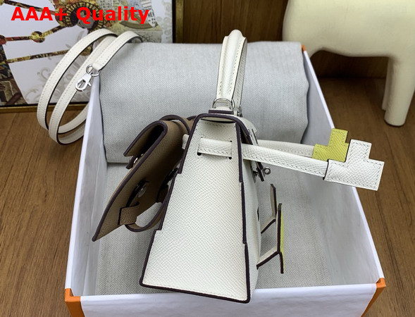 Hermes Kelly Doll Picto Milk White Epsom Leather Replica