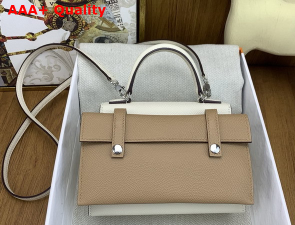 Hermes Kelly Doll Picto Milk White Epsom Leather Replica