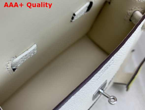 Hermes Kelly Doll Picto Milk White Epsom Leather Replica