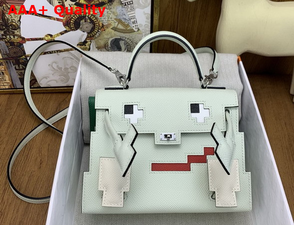 Hermes Kelly Doll Picto Mint Green Epsom Leather Replica
