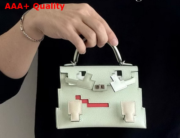 Hermes Kelly Doll Picto Mint Green Epsom Leather Replica