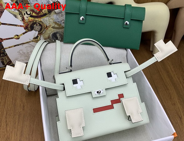 Hermes Kelly Doll Picto Mint Green Epsom Leather Replica