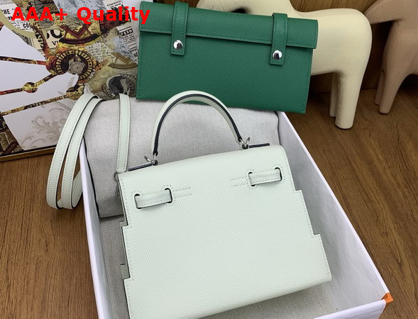 Hermes Kelly Doll Picto Mint Green Epsom Leather Replica