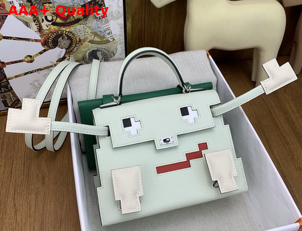Hermes Kelly Doll Picto Mint Green Epsom Leather Replica