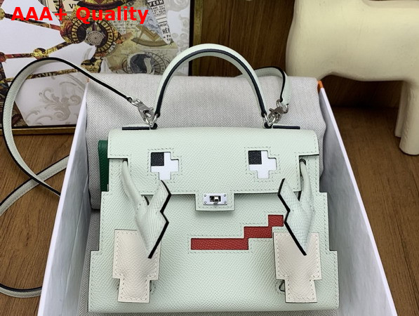 Hermes Kelly Doll Picto Mint Green Epsom Leather Replica