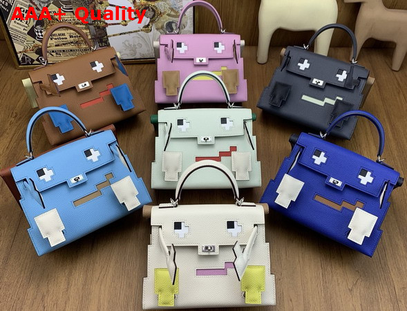 Hermes Kelly Doll Picto Pink Epsom Leather Replica