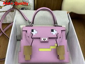 Hermes Kelly Doll Picto Pink Epsom Leather Replica