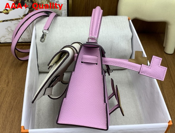 Hermes Kelly Doll Picto Pink Epsom Leather Replica