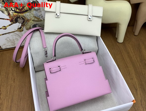 Hermes Kelly Doll Picto Pink Epsom Leather Replica