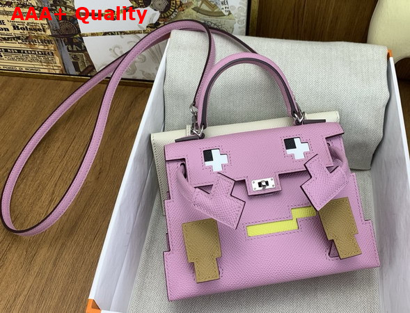 Hermes Kelly Doll Picto Pink Epsom Leather Replica