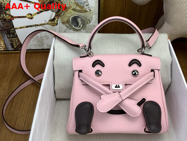 Hermes Kelly Doll in Candy Pink Swift Calfskin Replica
