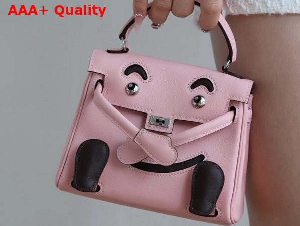 Hermes Kelly Doll in Candy Pink Swift Calfskin Replica