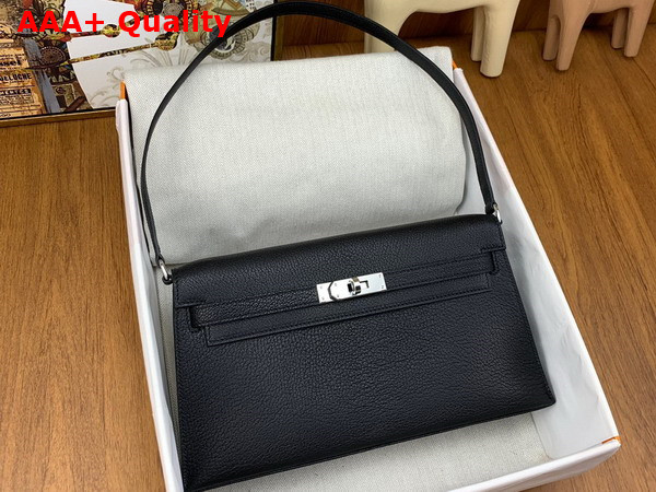 Hermes Kelly Elan in Black Goatskin Replica