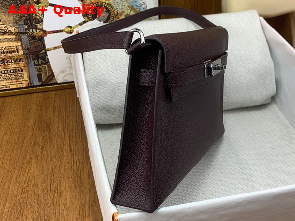 Hermes Kelly Elan in Bordeaux Goatskin Replica