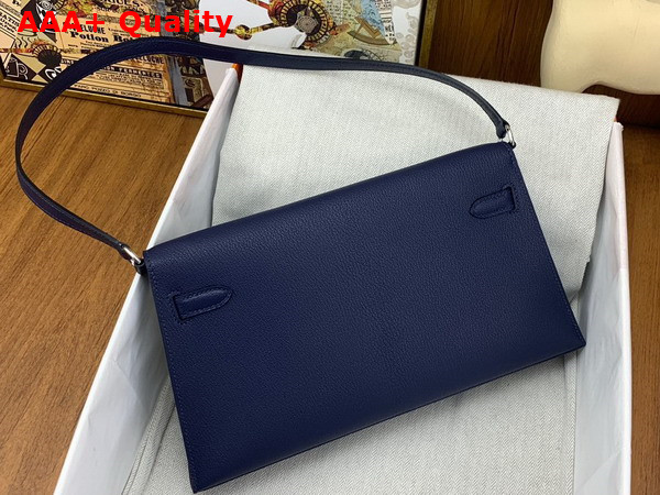 Hermes Kelly Elan in Navy Blue Goatskin Replica