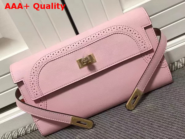 Hermes Kelly Ghillies Wallet Swift Leather Pink Replica