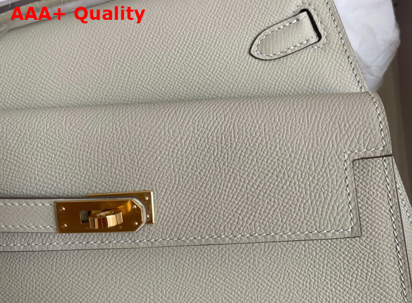Hermes Kelly II Sellier en Desordre Blanc Epsom Calfskin Replica