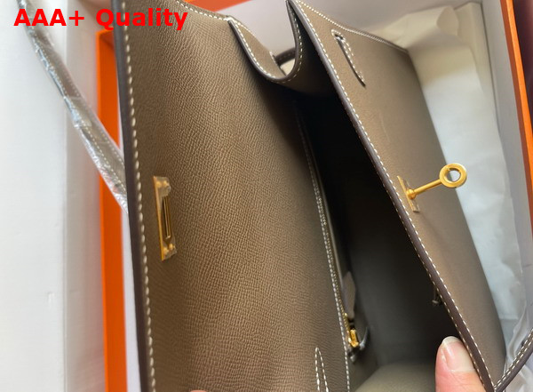 Hermes Kelly II Sellier en Desordre Elephant Gray Epsom Calfskin Replica