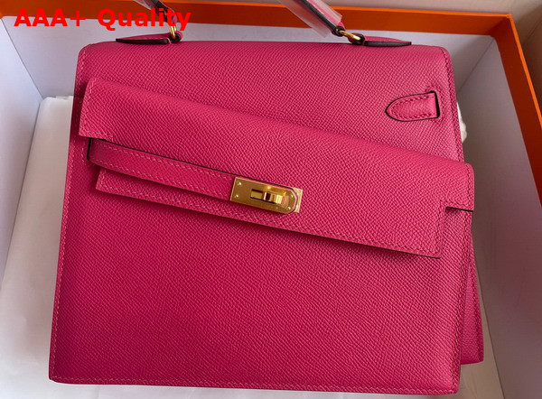 Hermes Kelly II Sellier en Desordre Fuchsia Epsom Calfskin Replica