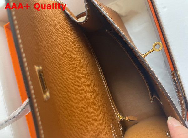 Hermes Kelly II Sellier en Desordre Gold Epsom Calfskin Replica