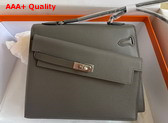 Hermes Kelly II Sellier en Desordre Gray Epsom Calfskin Replica
