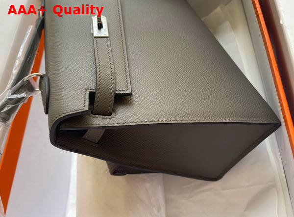 Hermes Kelly II Sellier en Desordre Gray Epsom Calfskin Replica