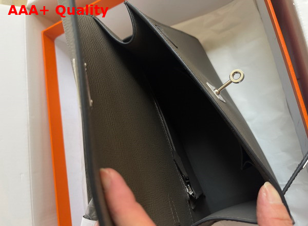 Hermes Kelly II Sellier en Desordre Gray Epsom Calfskin Replica