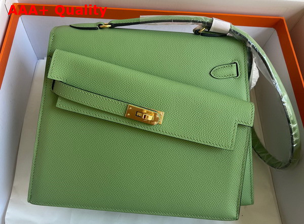 Hermes Kelly II Sellier en Desordre Green Epsom Calfskin Replica