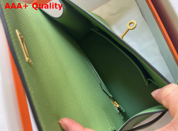 Hermes Kelly II Sellier en Desordre Green Epsom Calfskin Replica