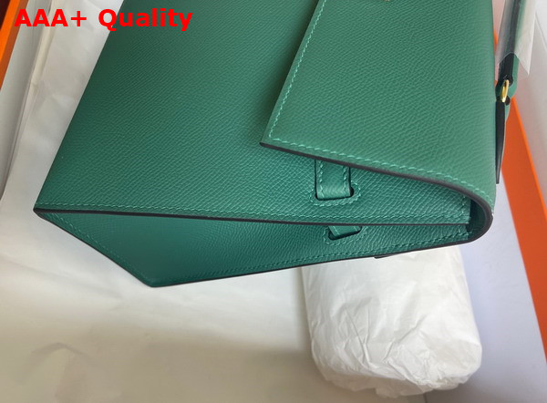 Hermes Kelly II Sellier en Desordre Malachite Green Epsom Calfskin Replica