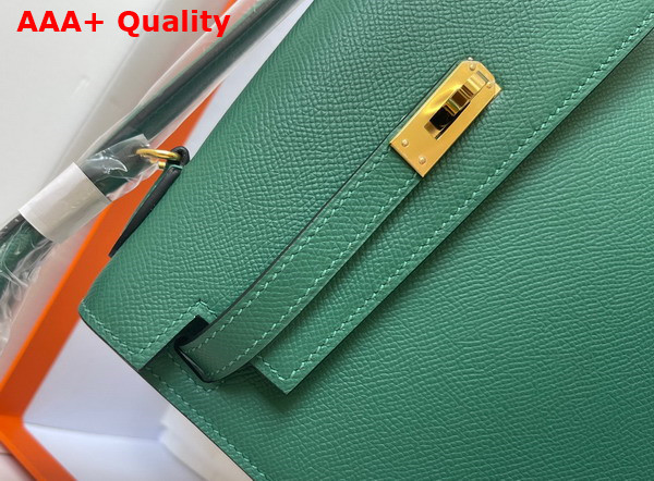 Hermes Kelly II Sellier en Desordre Malachite Green Epsom Calfskin Replica