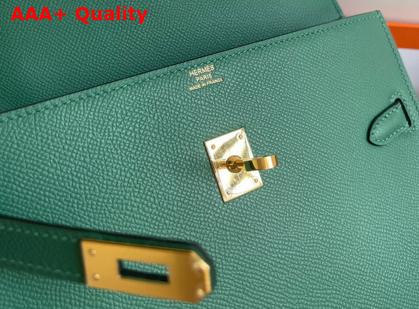 Hermes Kelly II Sellier en Desordre Malachite Green Epsom Calfskin Replica
