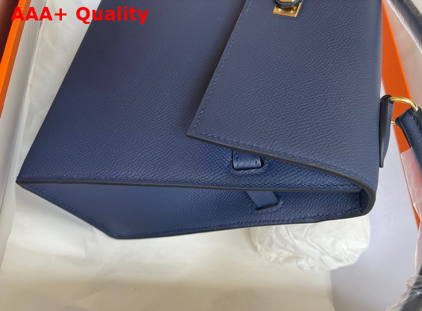 Hermes Kelly II Sellier en Desordre Navy Blue Epsom Calfskin Replica