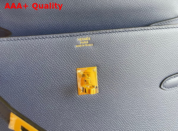 Hermes Kelly II Sellier en Desordre Navy Blue Epsom Calfskin Replica