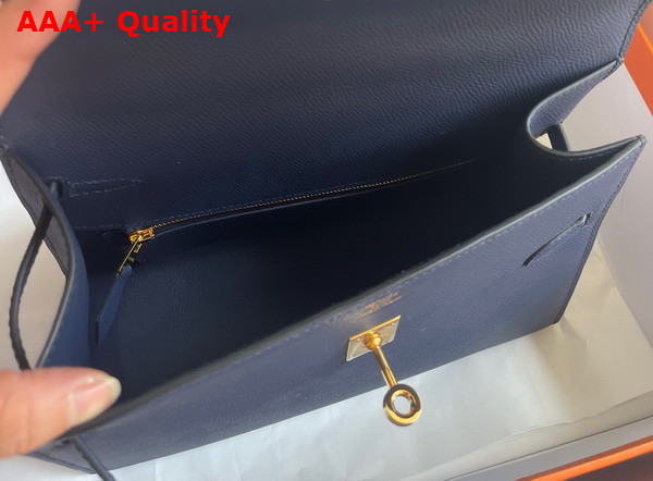 Hermes Kelly II Sellier en Desordre Navy Blue Epsom Calfskin Replica
