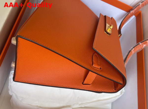 Hermes Kelly II Sellier en Desordre Orange Epsom Calfskin Replica