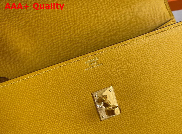 Hermes Kelly II Sellier en Desordre Yellow Epsom Calfskin Replica